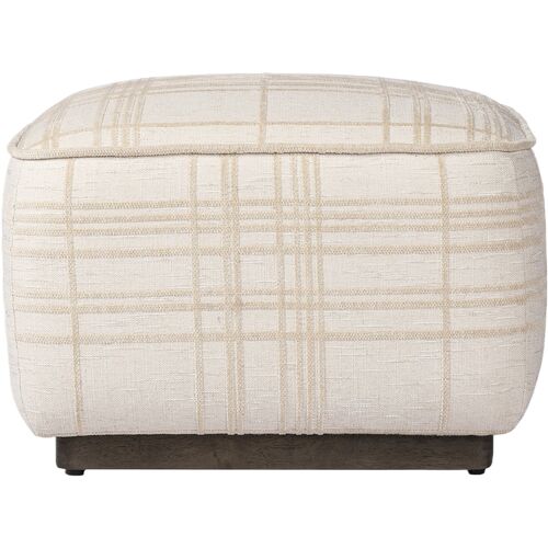 Janessa Square Ottoman, Sheffield Ivory Box Print 3 Janessa Square Ottoman, Sheffield Ivory Box Print