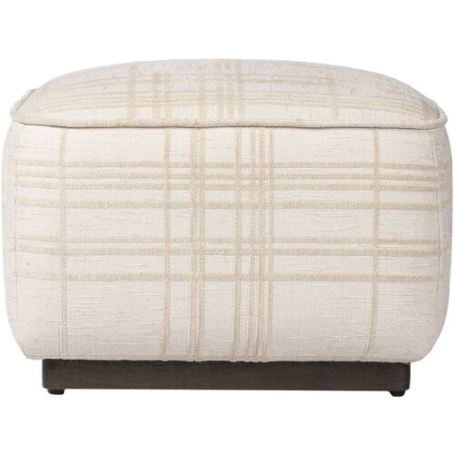 Janessa Square Ottoman, Sheffield Ivory Box Print 4 Janessa Square Ottoman, Sheffield Ivory Box Print