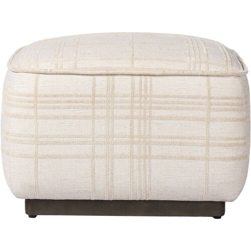 Janessa Square Ottoman, Sheffield Ivory Box Print 5 Janessa Square Ottoman, Sheffield Ivory Box Print