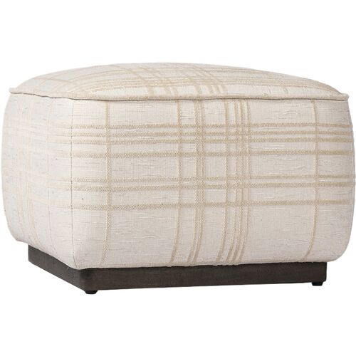 Janessa Square Ottoman, Sheffield Ivory Box Print 9 Janessa Square Ottoman, Sheffield Ivory Box Print