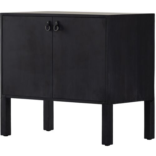 Braxton Bar Cabinet, Black Wash