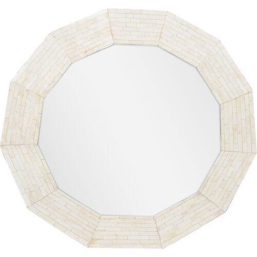 AresRound Wall Mirror, Natural Bone 1 AresRound Wall Mirror, Natural Bone