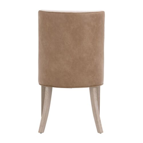 S/2 James Dining Chairs, Performance Bisque Linen/Toast Leather 9 S/2 James Dining Chairs, Performance Bisque Linen/Toast Leather