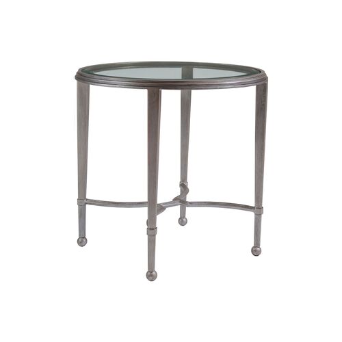 Sangiovese Round Side Table, Argento Silver 1 Sangiovese Round Side Table, Argento Silver