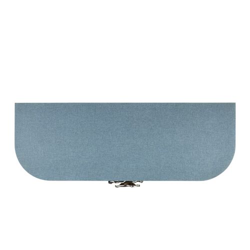 Briallen Demilune Cabinet, Lacquered Blue Linen 4 Briallen Demilune Cabinet, Lacquered Blue Linen