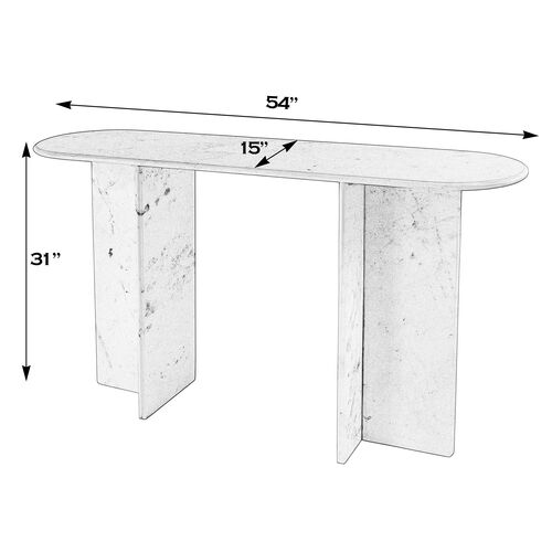 Victoria Banswara Marble Console Table, White 8 Victoria Banswara Marble Console Table, White