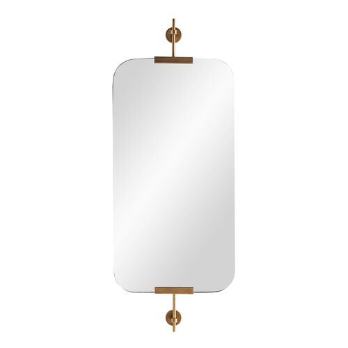 Madden Wall Mirror, Antiqued Brass 1 Madden Wall Mirror, Antiqued Brass