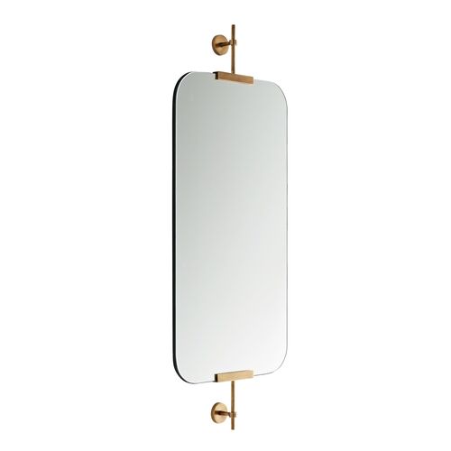 Madden Wall Mirror, Antiqued Brass 2 Madden Wall Mirror, Antiqued Brass