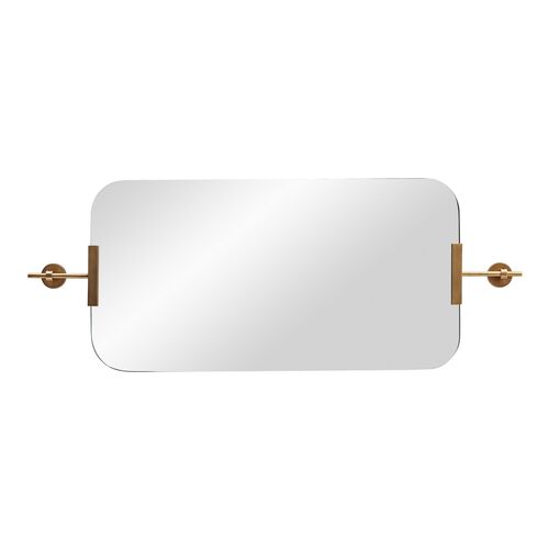 Madden Wall Mirror, Antiqued Brass 3 Madden Wall Mirror, Antiqued Brass