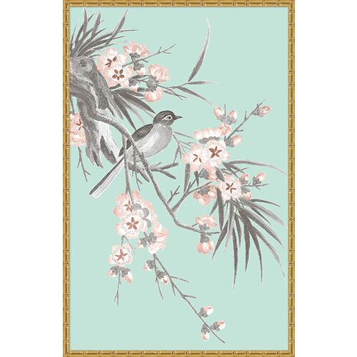 Blue & Gray Chinoiserie Birds II 1 Blue & Gray Chinoiserie Birds II