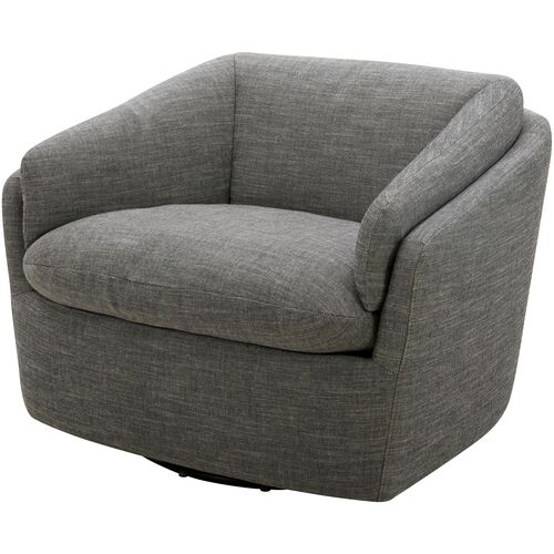 Torrey Linen Swivel Chair, Gray 2 Torrey Linen Swivel Chair, Gray