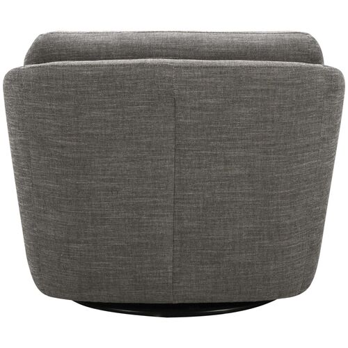 Torrey Linen Swivel Chair, Gray 3 Torrey Linen Swivel Chair, Gray
