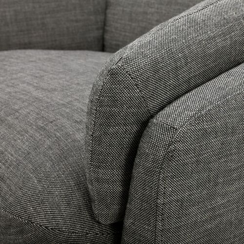 Torrey Linen Swivel Chair, Gray 4 Torrey Linen Swivel Chair, Gray