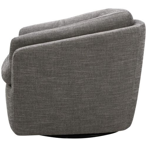 Torrey Linen Swivel Chair, Gray 5 Torrey Linen Swivel Chair, Gray