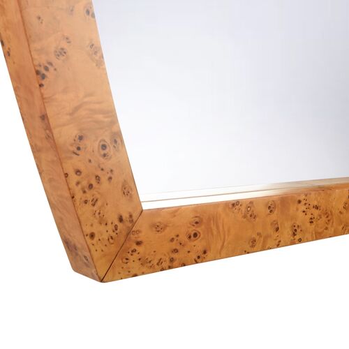 Hewett Burlwood Wall Mirror, Brown 2 Hewett Burlwood Wall Mirror, Brown