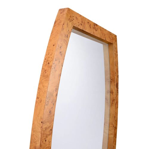 Hewett Burlwood Wall Mirror, Brown 3 Hewett Burlwood Wall Mirror, Brown