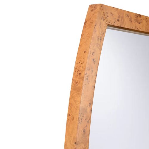 Hewett Burlwood Wall Mirror, Brown 4 Hewett Burlwood Wall Mirror, Brown