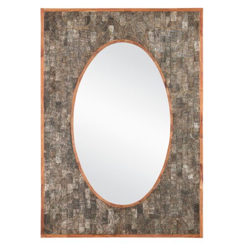 Ebba Rectangular Horn Wall Mirror, Natural 1 Ebba Rectangular Horn Wall Mirror, Natural