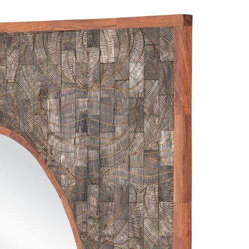 Ebba Rectangular Horn Wall Mirror, Natural 2 Ebba Rectangular Horn Wall Mirror, Natural