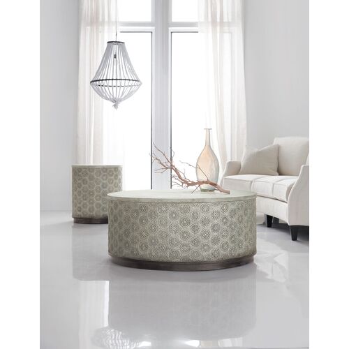 Melange Greystone Round End Table, Gray 3 Melange Greystone Round End Table, Gray
