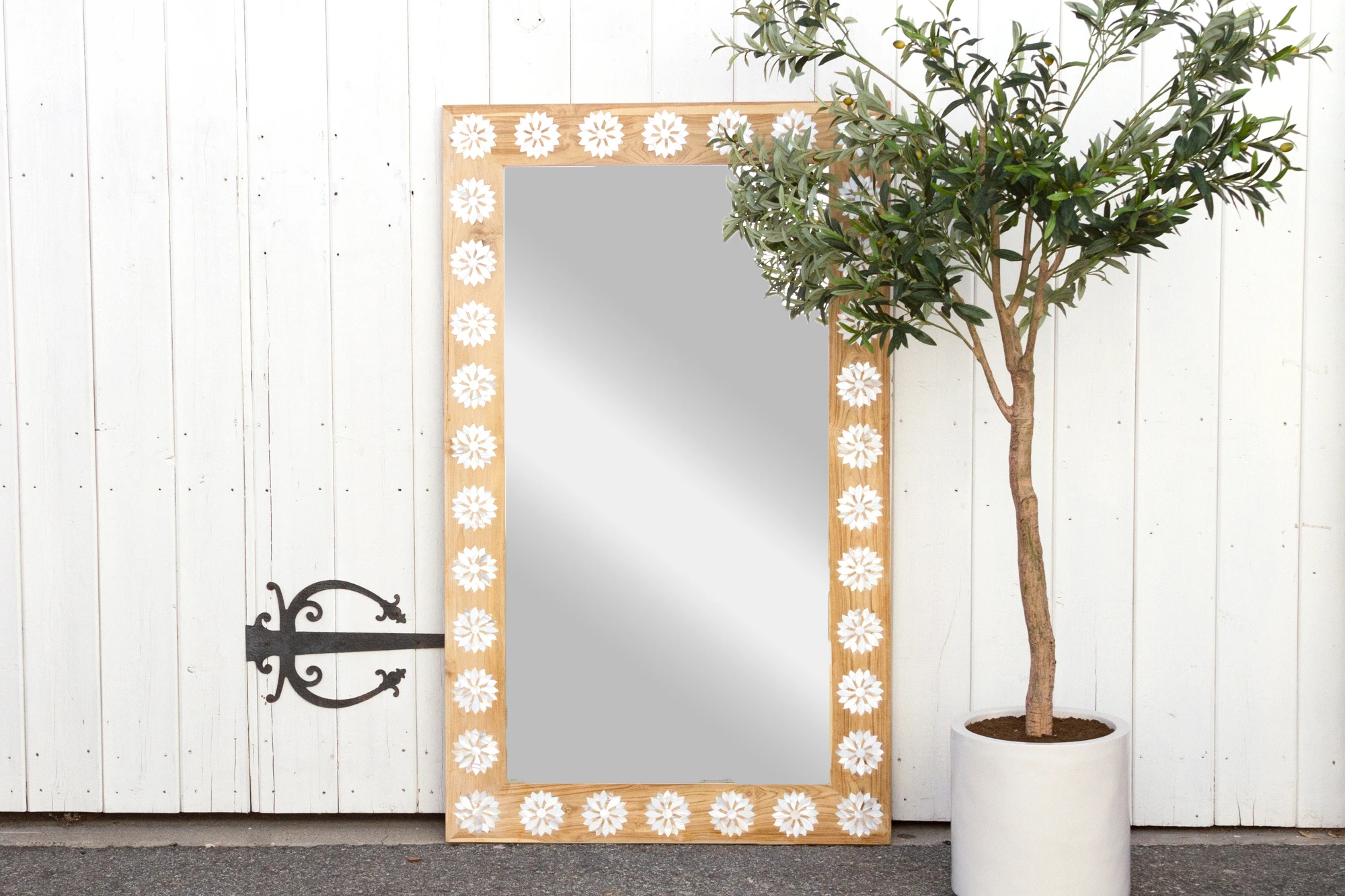 Bleached Blossom Mother of Pearl Mirror 2 Bleached Blossom Mother of Pearl Mirror