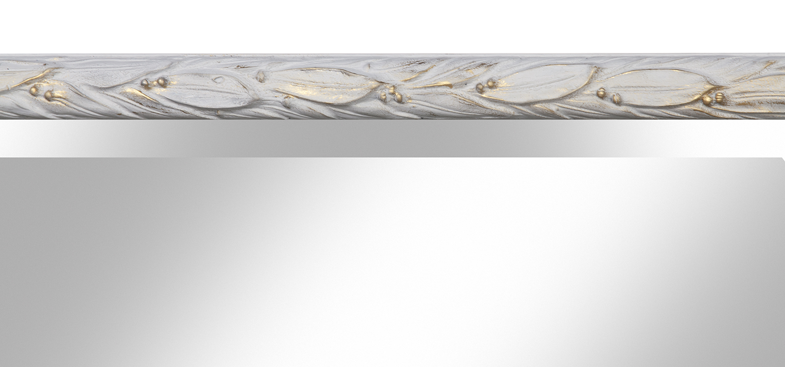 Pale Gray & Gold Italian Beveled Mirror, 23" x 28" 3 Pale Gray & Gold Italian Beveled Mirror, 23" x 28"