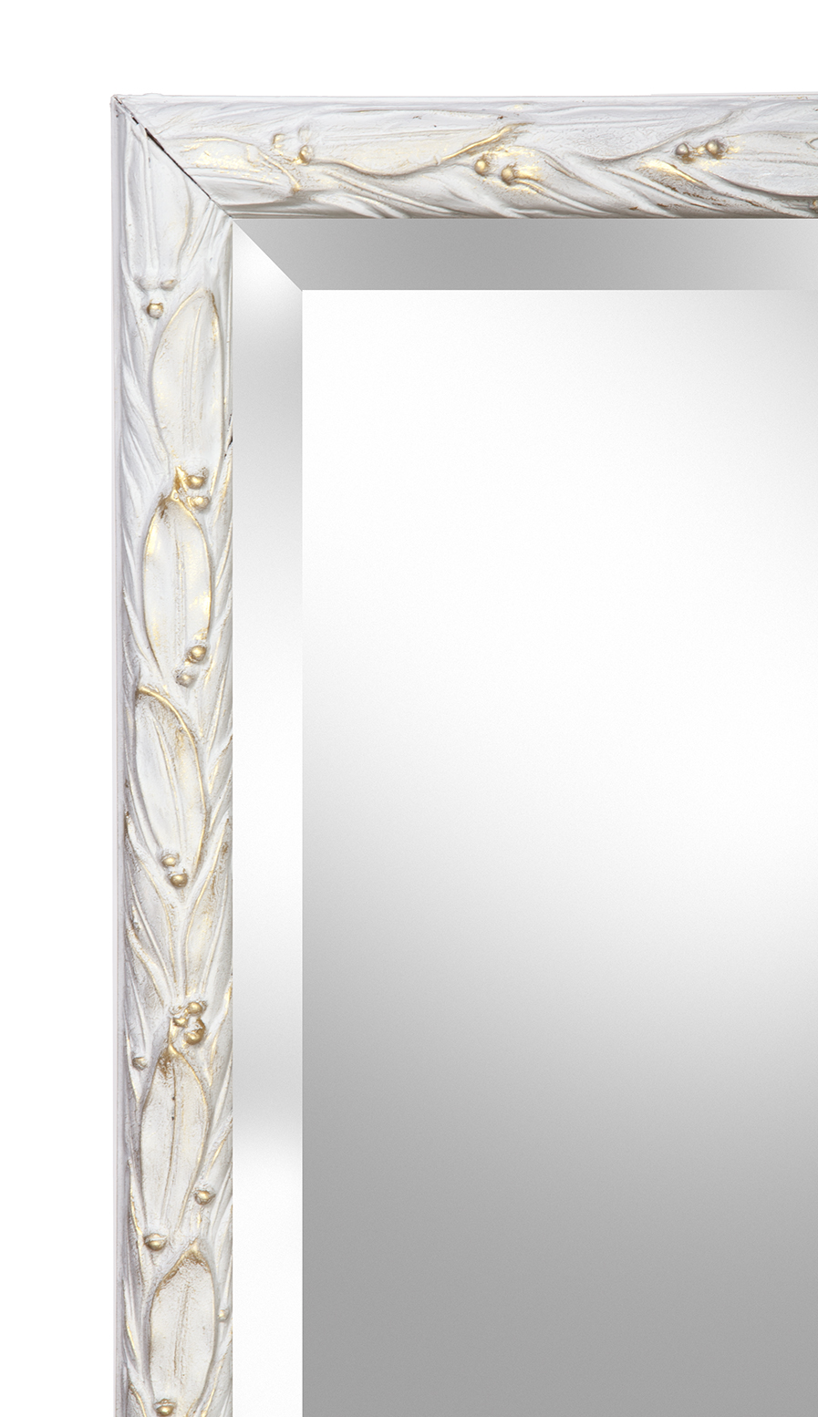 Pale Gray & Gold Italian Beveled Mirror, 23" x 28" 4 Pale Gray & Gold Italian Beveled Mirror, 23" x 28"