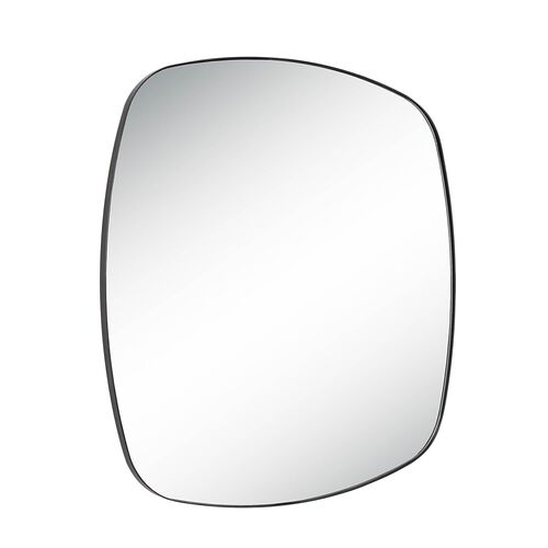 Raya Rounded Wall Mirror, Matte Black 2 Raya Rounded Wall Mirror, Matte Black