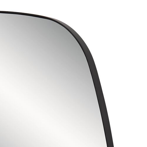Raya Rounded Wall Mirror, Matte Black 3 Raya Rounded Wall Mirror, Matte Black