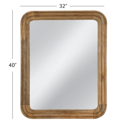 Ella Mango Wood Wall Mirror, Natural 3 Ella Mango Wood Wall Mirror, Natural