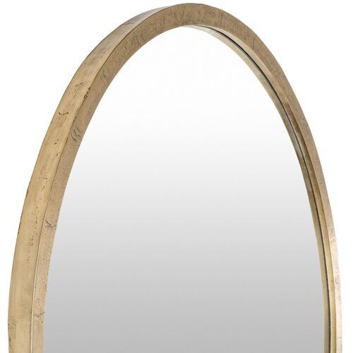 Lysandros Arched Full Length Wall Mirror, Gold 3 Lysandros Arched Full Length Wall Mirror, Gold