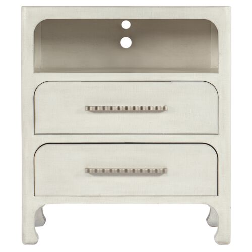 Serenity Raffia 2-Drawer Nightstand, Sand Dollar 3 Serenity Raffia 2-Drawer Nightstand, Sand Dollar
