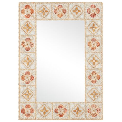 Junonia Rectangular Shell Wall Mirror, Natural 1 Junonia Rectangular Shell Wall Mirror, Natural