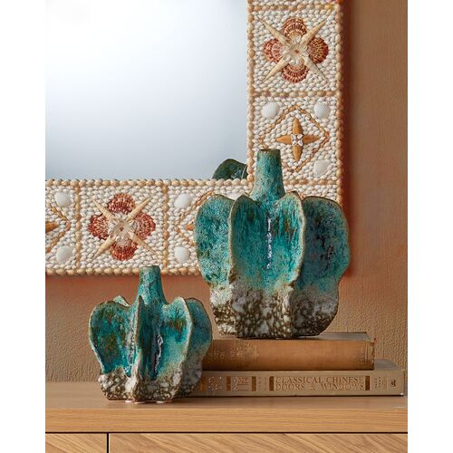 Junonia Rectangular Shell Wall Mirror, Natural 7 Junonia Rectangular Shell Wall Mirror, Natural