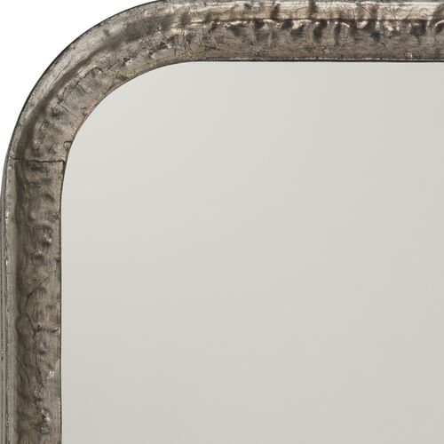 Capital Rectangle Wall Mirror, Silver Leaf 3 Capital Rectangle Wall Mirror, Silver Leaf