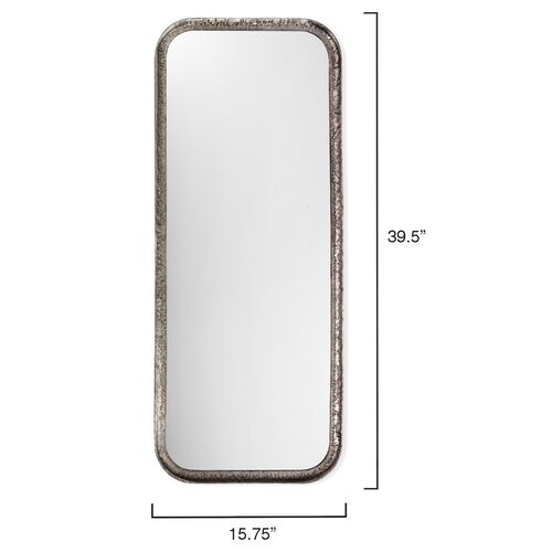 Capital Rectangle Wall Mirror, Silver Leaf 4 Capital Rectangle Wall Mirror, Silver Leaf