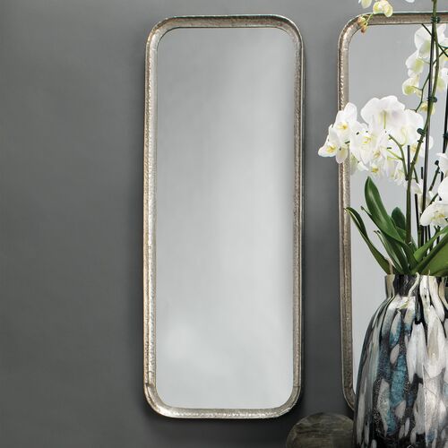 Capital Rectangle Wall Mirror, Silver Leaf 5 Capital Rectangle Wall Mirror, Silver Leaf