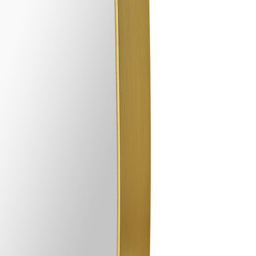 Thanatos Soft Rounded Wall Mirror, Brushed Brass 4 Thanatos Soft Rounded Wall Mirror, Brushed Brass