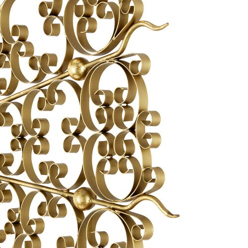 Levain Swirl Iron 45" Round Wall Mirror, Gold Leaf 3 Levain Swirl Iron 45" Round Wall Mirror, Gold Leaf