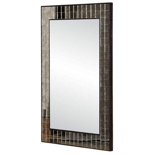 Mosaico Rectangular Wall Mirror, Ebony/Antique Mirror Tile 3 Mosaico Rectangular Wall Mirror, Ebony/Antique Mirror Tile