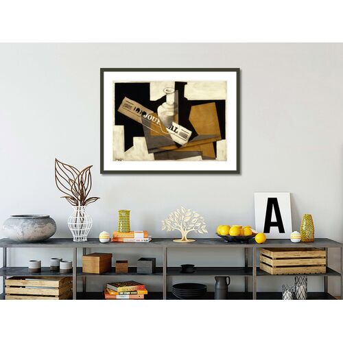 Le Journal by Juan Gris Framed Print 2 Le Journal by Juan Gris Framed Print