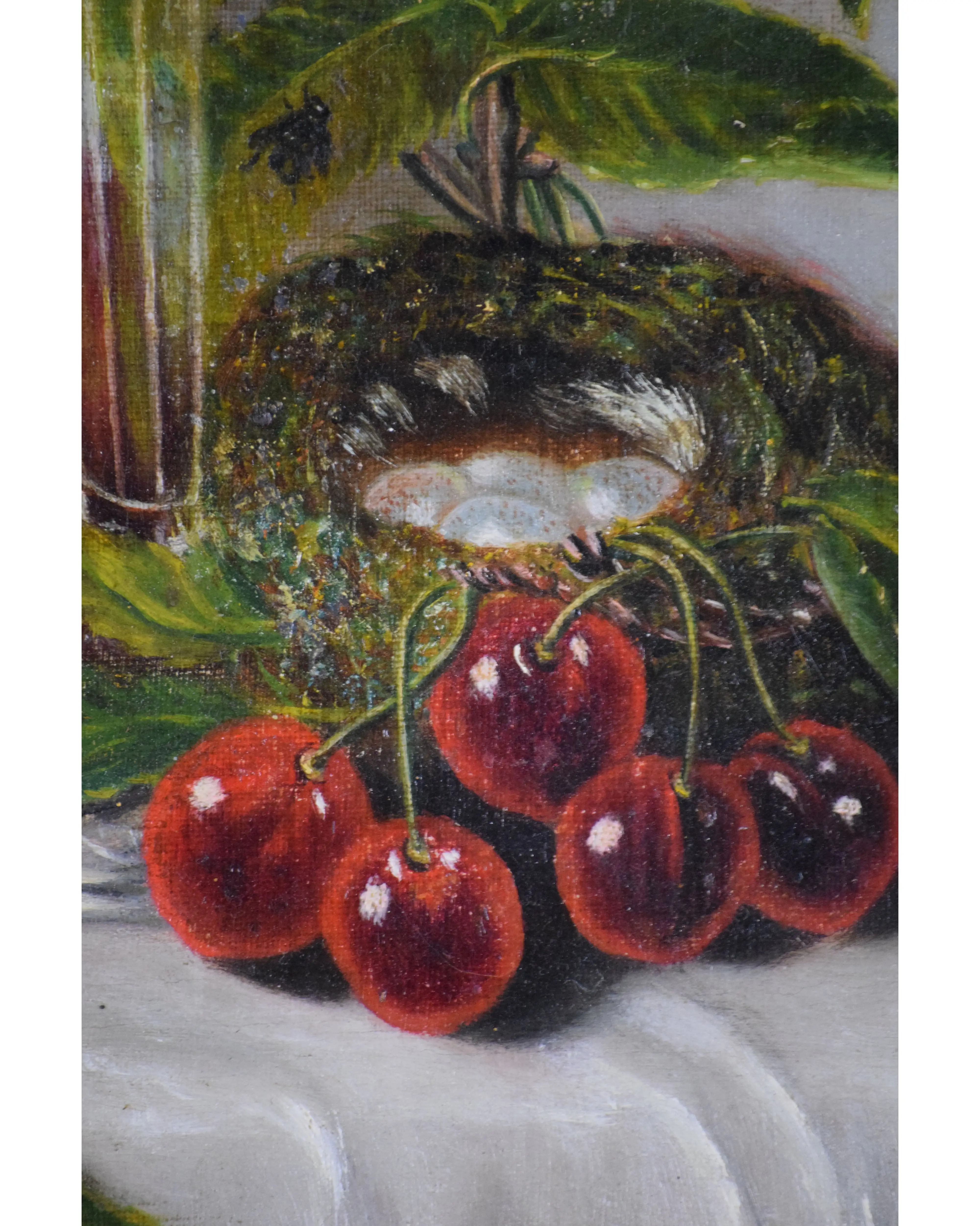 19th C Champagne & Cherries Still Life 5 19th C Champagne & Cherries Still Life