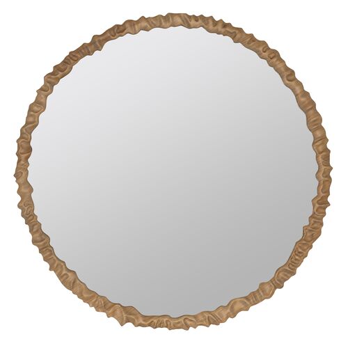 Eilat Round Wood Wall Mirror, Natural 3 Eilat Round Wood Wall Mirror, Natural
