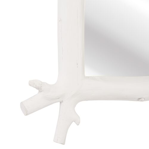 Grotto Composite Wall Mirror, White 2 Grotto Composite Wall Mirror, White