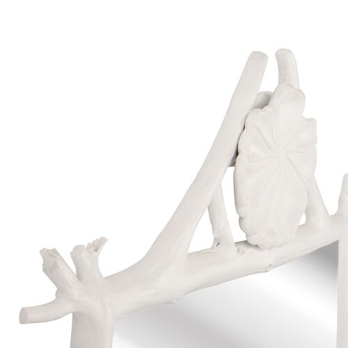 Grotto Composite Wall Mirror, White 3 Grotto Composite Wall Mirror, White