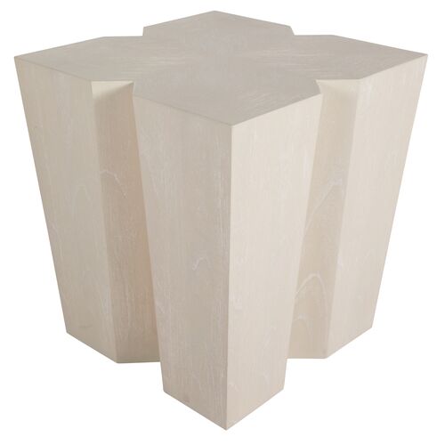 Arthur Cerused Side Table, White 1 Arthur Cerused Side Table, White