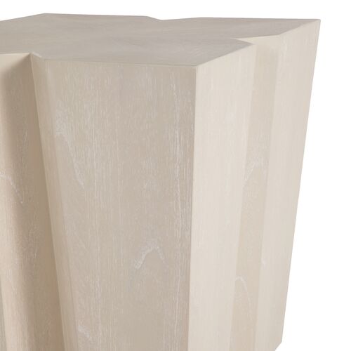 Arthur Cerused Side Table, White 4 Arthur Cerused Side Table, White