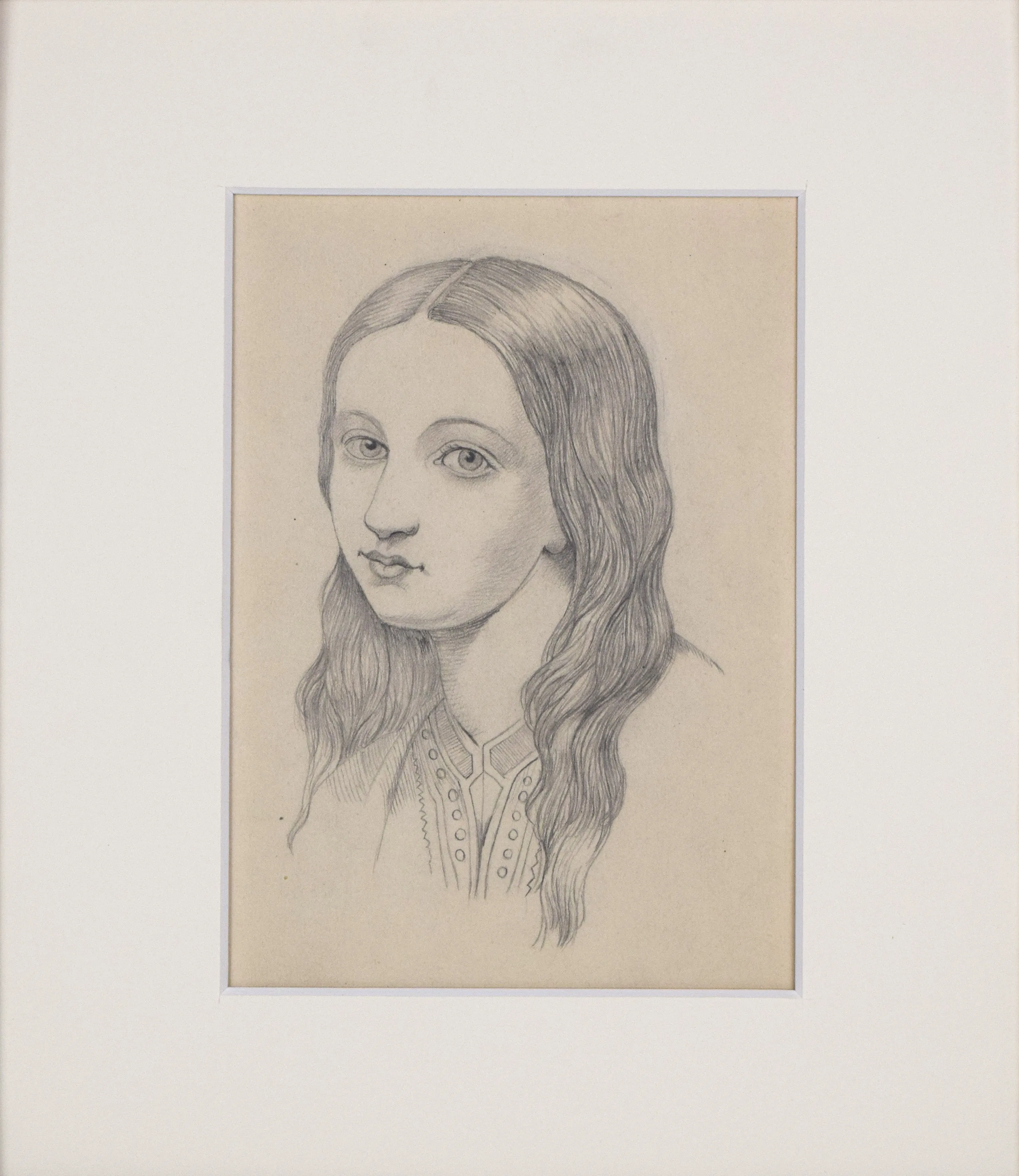 19th Century Graphite Portriat Drawing 2 19th Century Graphite Portriat Drawing