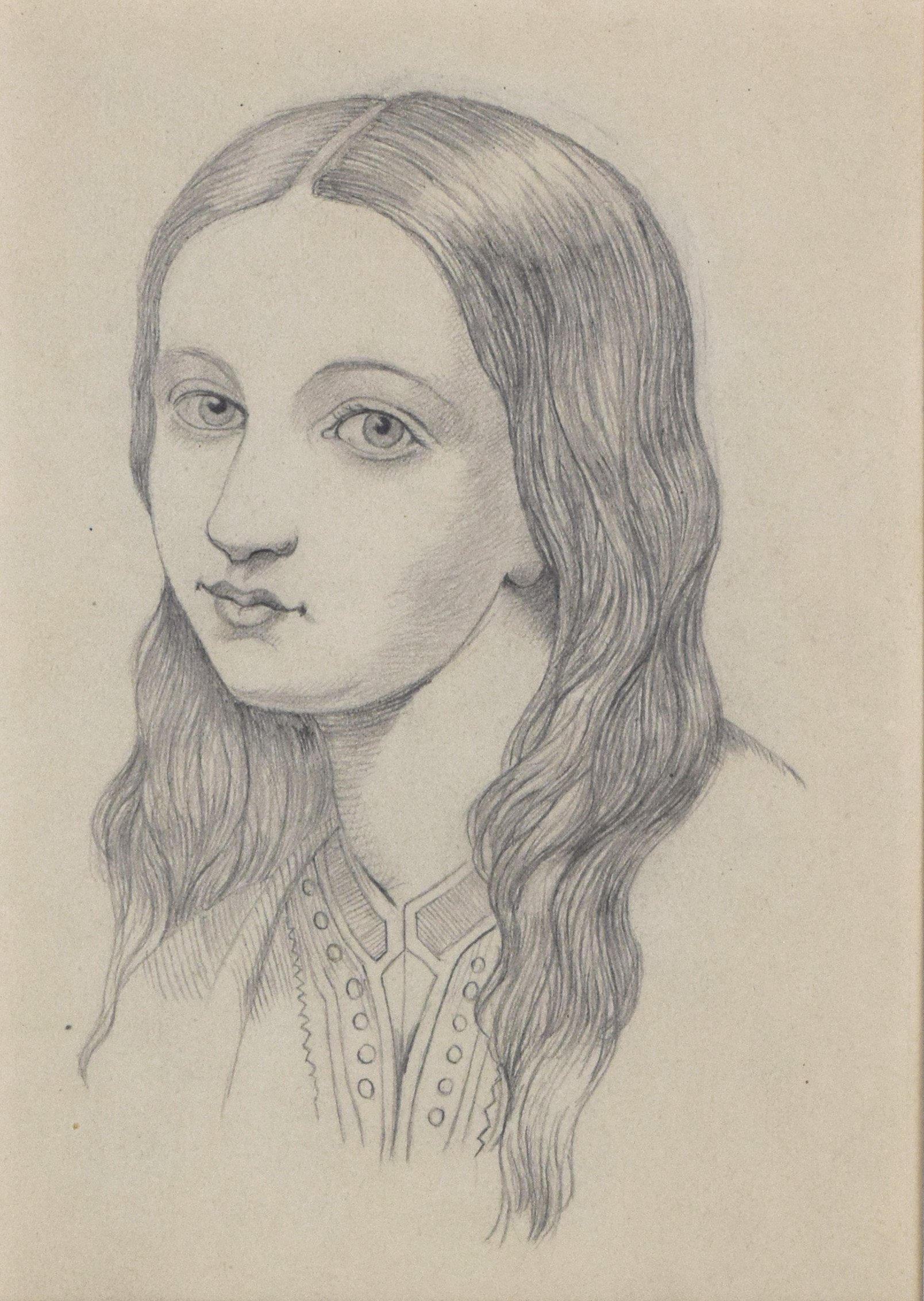 19th Century Graphite Portriat Drawing 3 19th Century Graphite Portriat Drawing