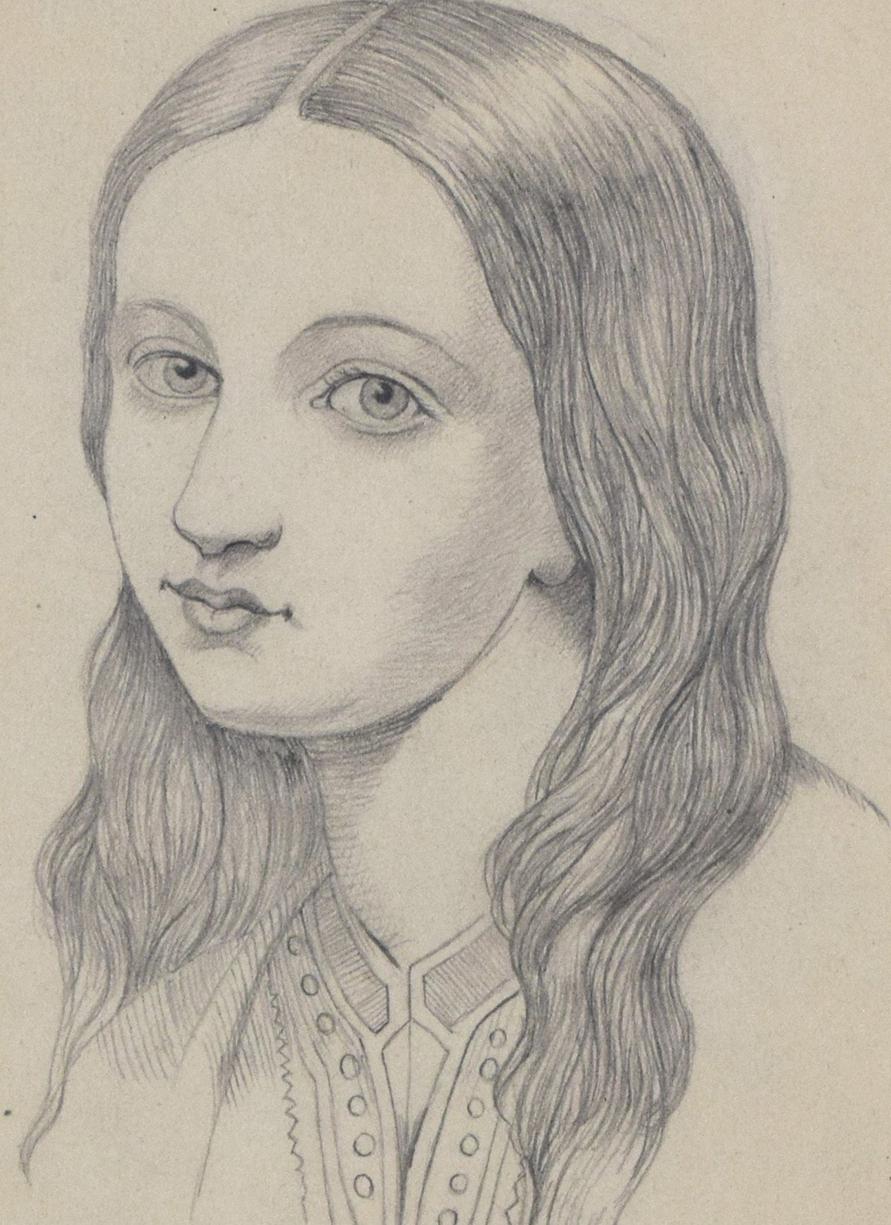 19th Century Graphite Portriat Drawing 5 19th Century Graphite Portriat Drawing
